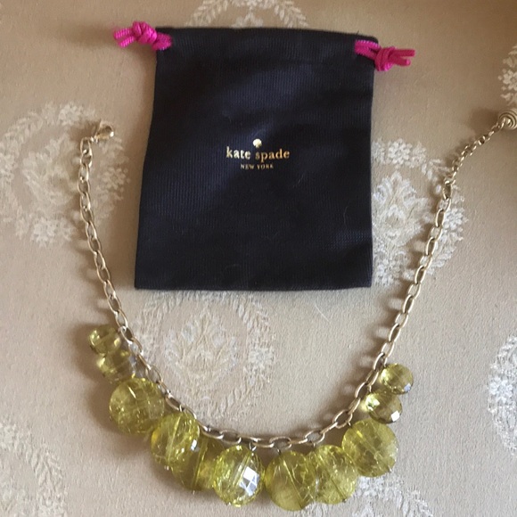 Kate Spade necklace with yellow teardrop beads